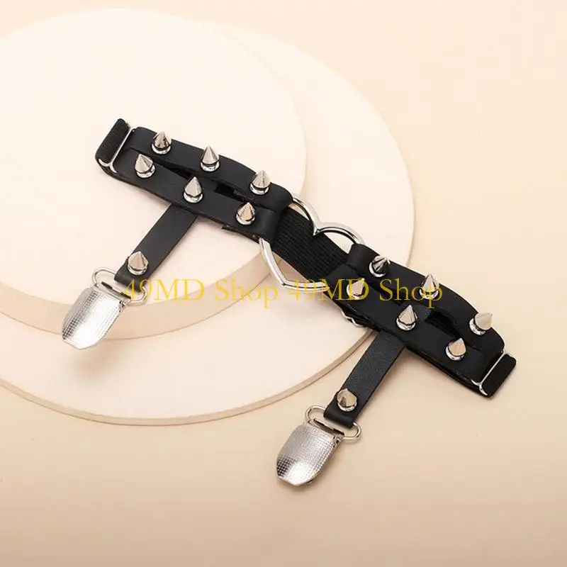 49MD Gadis Rantai Punk Leg Garter Belt Paha Rantai Rantai Tubuh Hitam Untuk Wanita