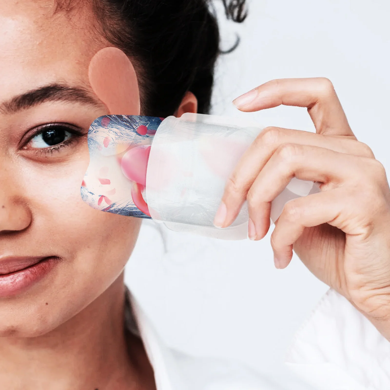 Siliconen gezichtsvorm Glad verzorgingshulpmiddel voor wallenverlichting Gezichtsmassage Schoonheidsinstrument