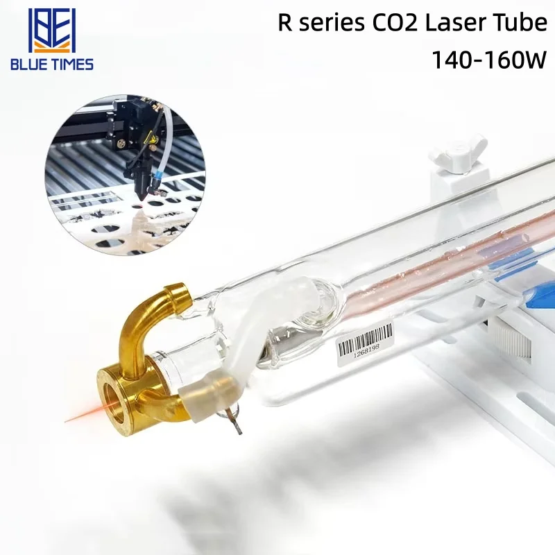 Bluetimes 140-160W CO2 Laser Tube 1850mm For CNC Laser Cutters & Engravers, High Stability & Precision, Durable CE Approved