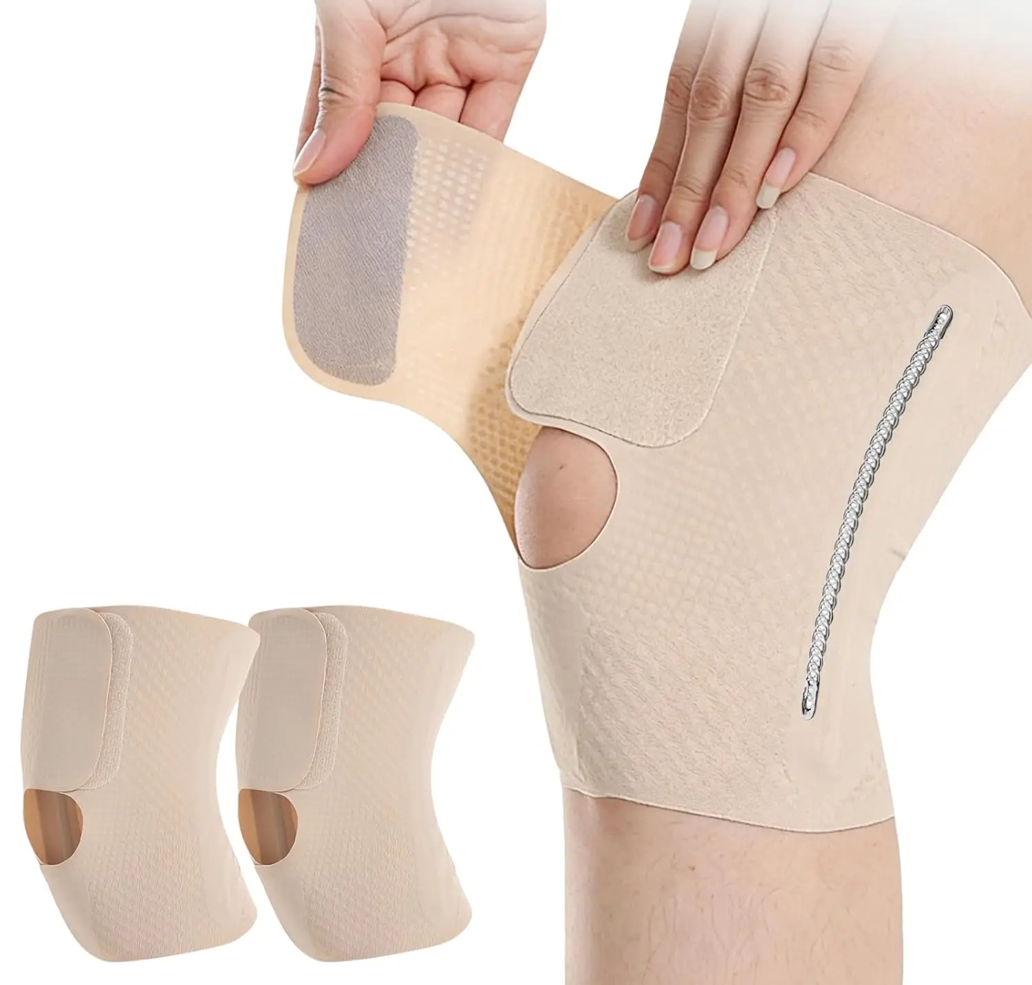 1Pcs Ultra Thin Knee Brace for Women Men with Side Stabilizers, Knee Braces for Knee Pain ACL MCL Arthritis Joint Pain Re