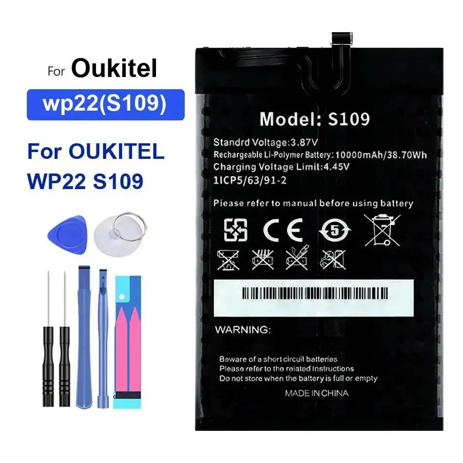 

10000Mah High Compatibility Mobile Phone Battery For Oukitel WP22 S109