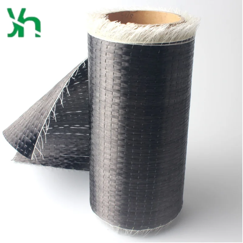 ผ้าคาร์บอนไฟเบอร์แบบทิศทางเดียว 12K 200 กรัม 30 ซม. ใช้สำหรับซ่อมแซมและเสริมแรงโครงสร้างคอนกรีต