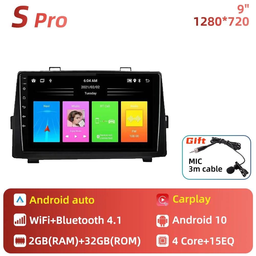 Voor Toyota Noah Voxy 70 2007-2013 2 Din Android Autoradio Stereo GPS Carplay Navigatie Head Unit Autoradio multimedia Kaarten