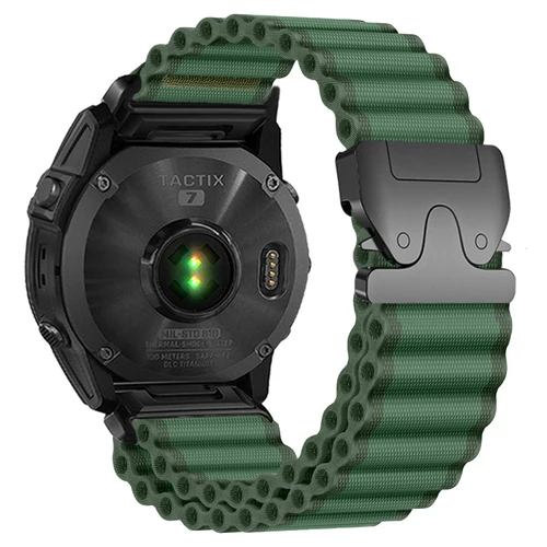 Imagen 2 del producto QuickFit 20mm 22mm 26mm banda de nailon tejido para Garmin Fenix 8 47mm 51mm 7 7X 6 6X 5 5X Plus/Enduro 3/Epix Pro Gen 2 pulsera