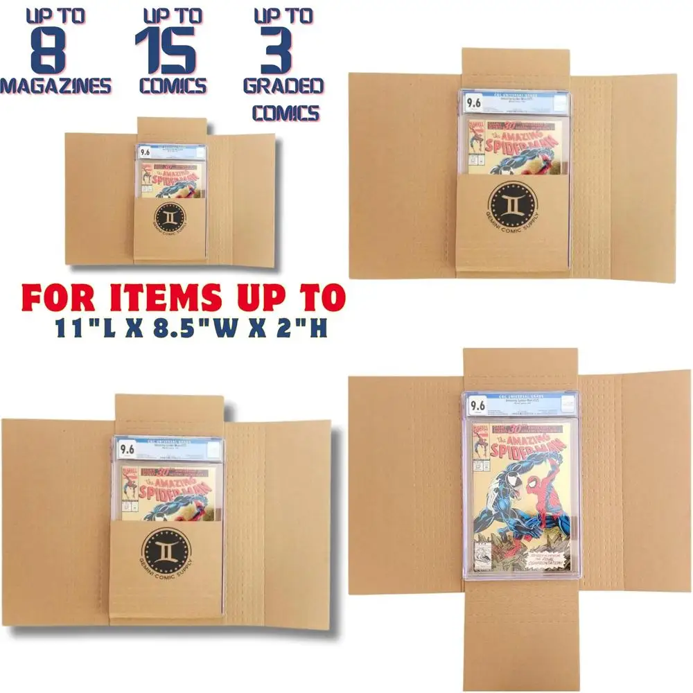 

Коробки для комиксов на 100 экземпляров - вмещают 15 комиксов, 3 грейдированные слэбы, 10 топлоудеров, 8 журналов | Премиум-класс, настраиваемый для комиксов, M