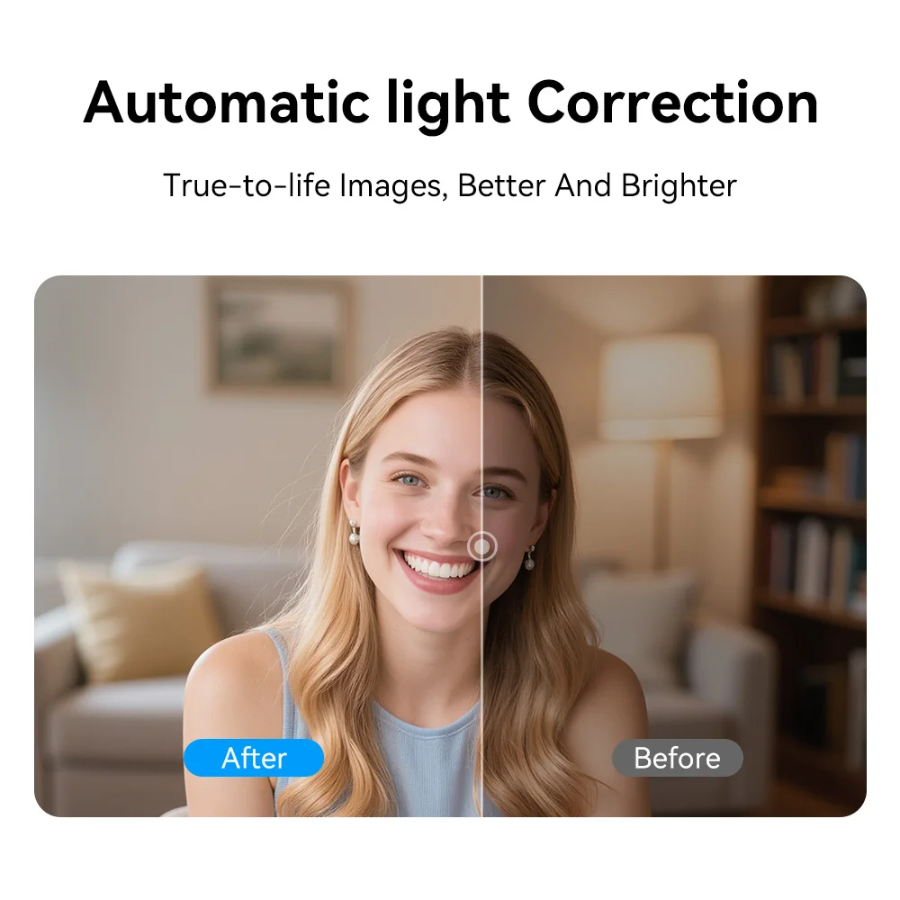 4K Ultra HD Webcam 1080P 60fps Web Camera EMEET C60E Autofocus USB Computer Camera for Live Streaming/ Video Call/ Conference