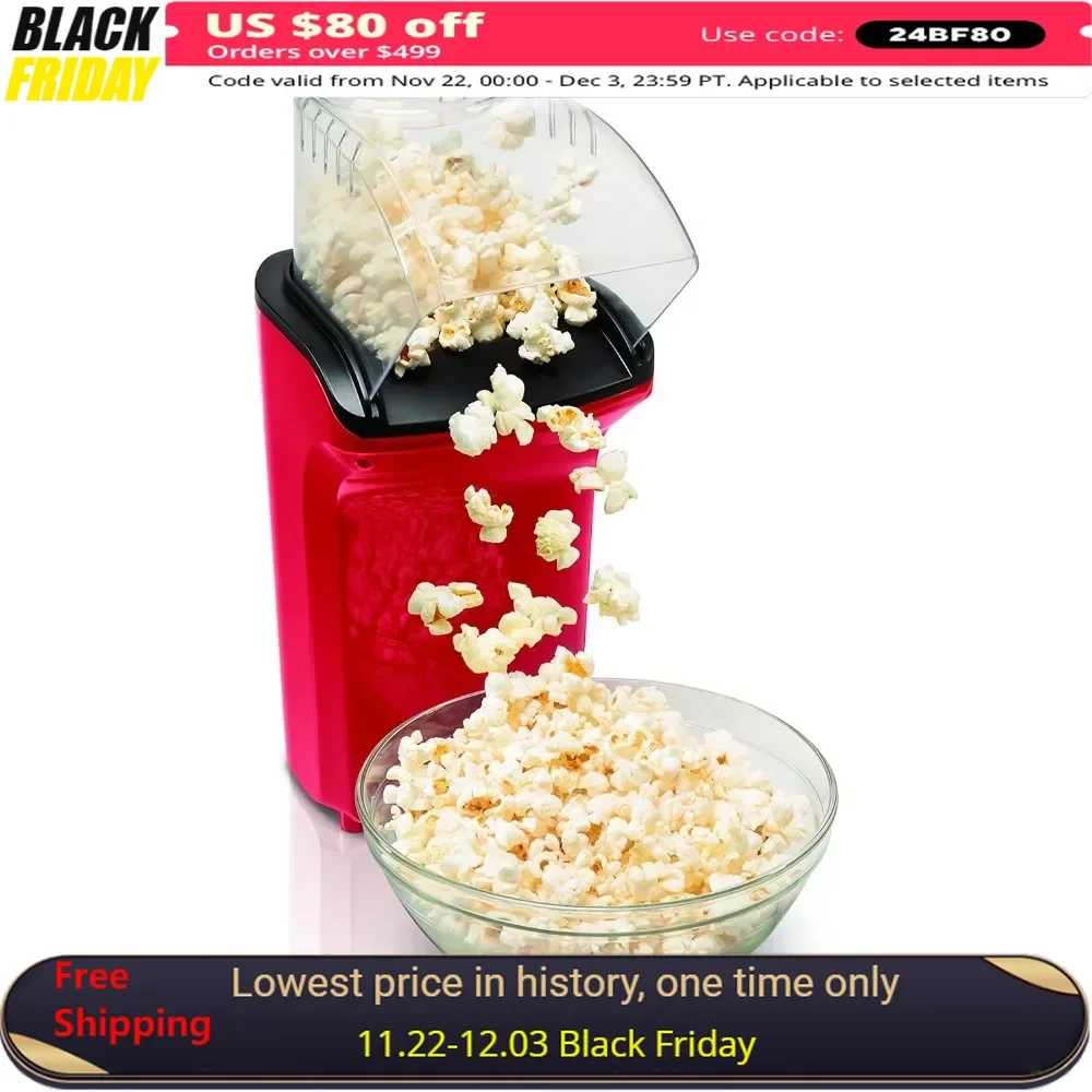 4.3 L Portable Popcorn Machine, 18 Cups, Make Hot Popcorn in Just Minutes, Popcorn Makers