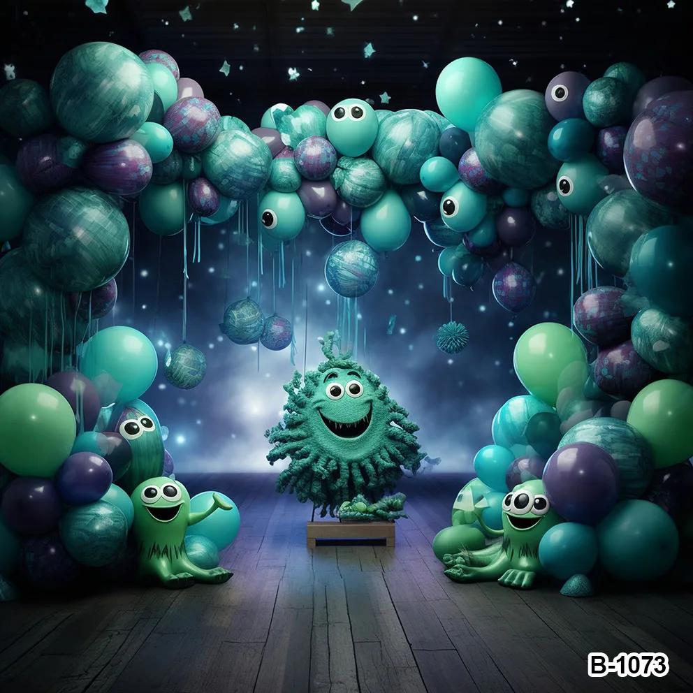 Monsters University Backdrops Monsters Inc Background Mike Wazowski Birthday Party Supplies Banner Wall Decor Photo Studio Baby