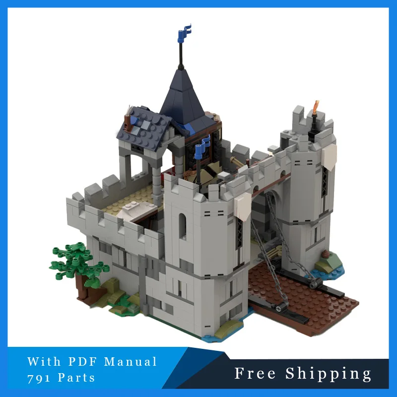 791 PCS Castello Medievale Europeo Tecnologia di Costruzione Modulare MOC Building Blocks Per Bambini FAI DA TE Puzzle Set Giocattoli Regali Di Natale