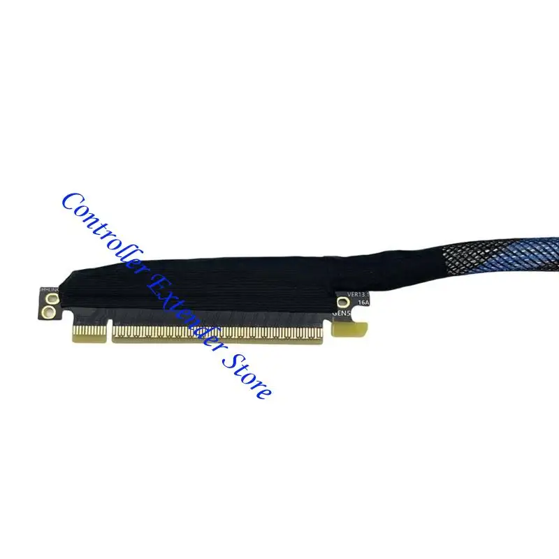 

N84B PCIE 5.0 X16 Graphics Card Extension Cable Right Angled Designing for GPU Solid