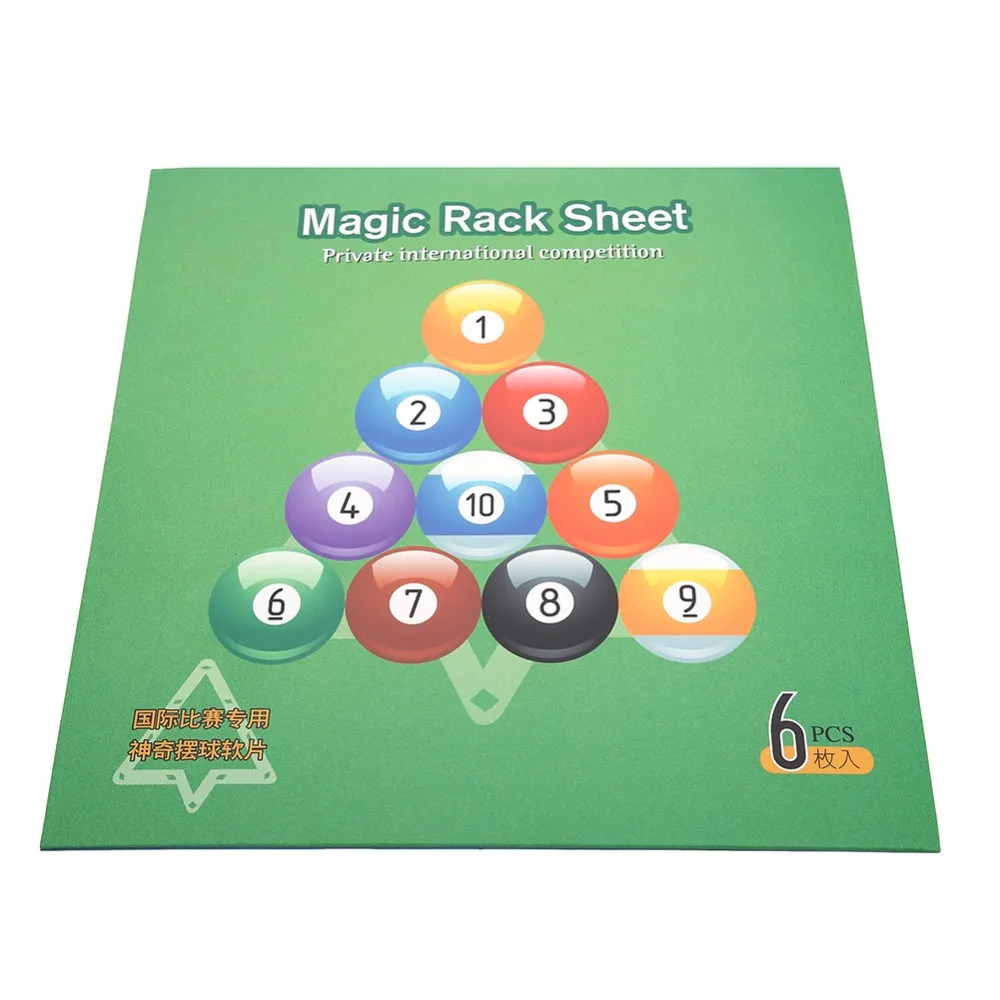 

6pcs Billiard accessories Black Billiard Rack 10 Pcs Marker Dots Plastic Billiard Ball Rack Pool Rack Pool Table