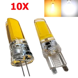 10PCS Dimmable 3W 6W G4 G9 Light Bulbs COB LED Cool White Warm 220V 12 Volt Mini For Home Lamps Lights Decoration Lighting Bulb