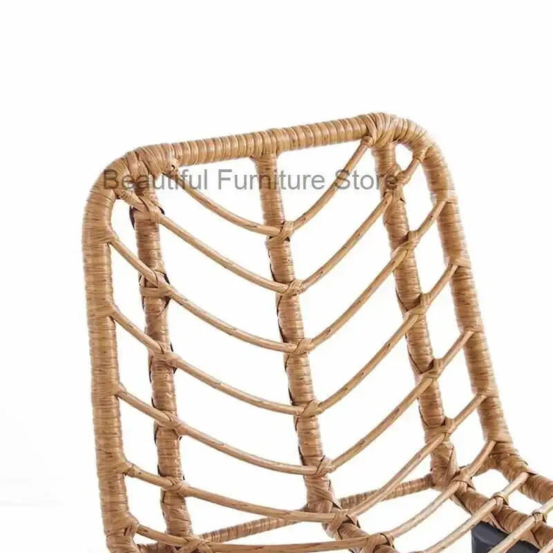 

High Esthetician Luxury Minimalist Design Modern Office Bar Chair Dining Metal Computer Chair Rattan Sandalye Furniture XY50BC