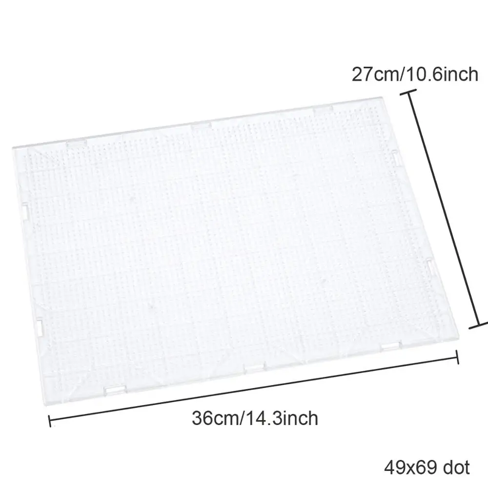 Yantjouet 5mm Hama Beads Pegboard Children's Toy 69x49dot Puzzle Transparent Board Tool DIY Figure Material Board Iron Beads