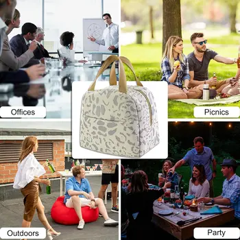 1個裝墨水圖案保溫袋,可用作便當袋、午餐盒袋、戶外旅行冰袋、野餐袋、午餐包。 10 最佳銷售 包裝 - №10