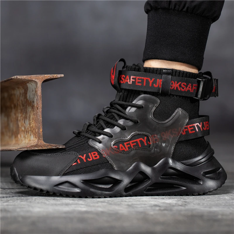 2024 Sneakers da lavoro scarpe antinfortunistiche da lavoro con puntale in acciaio scarpe protettive di sicurezza maschili antiforatura scarpe