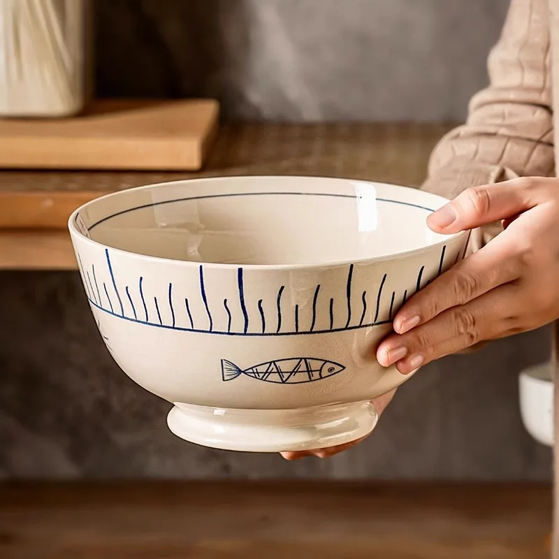 HYS Ceramic Rice Bowl Personal Special Tableware Set Household New High-value and Especially Good-looking Qianqiao Bowl 4