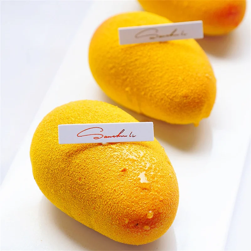 3D Mango Fruit Shape Silicone Mold Chocolate Mousse Cake Moulds Baking Tray French Dessert Cake Fudge Decorating Tools