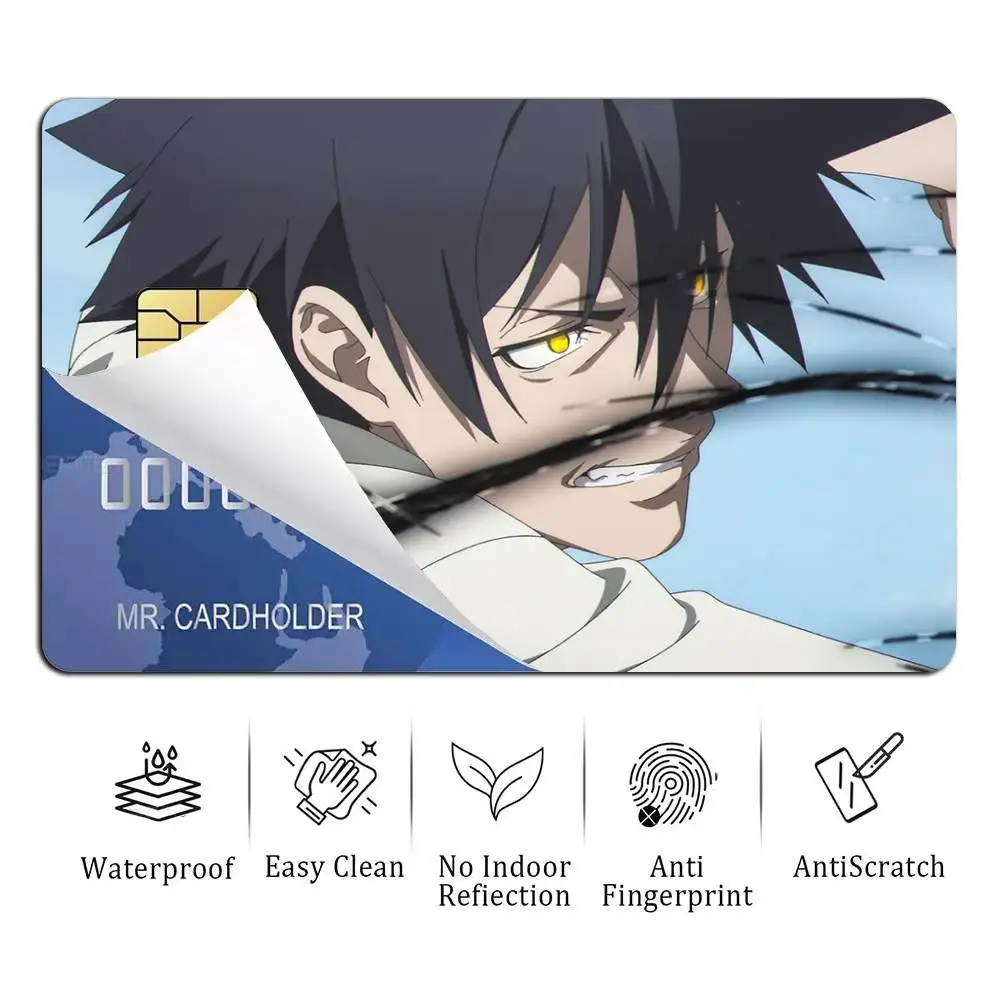 J-Jiro Azuma Anime B-Black Torch  Card Stickers for Bank Access Protective Waterproof Film Cover Sticker Gift