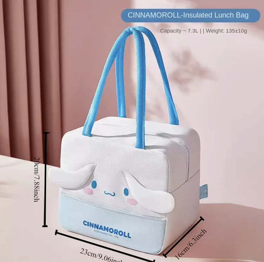 Sanrio Lunch Box Handbag Lunch Bag Insulated Bag with Rice Oil-proof Thickened Square Aluminum Foil for Office Workers