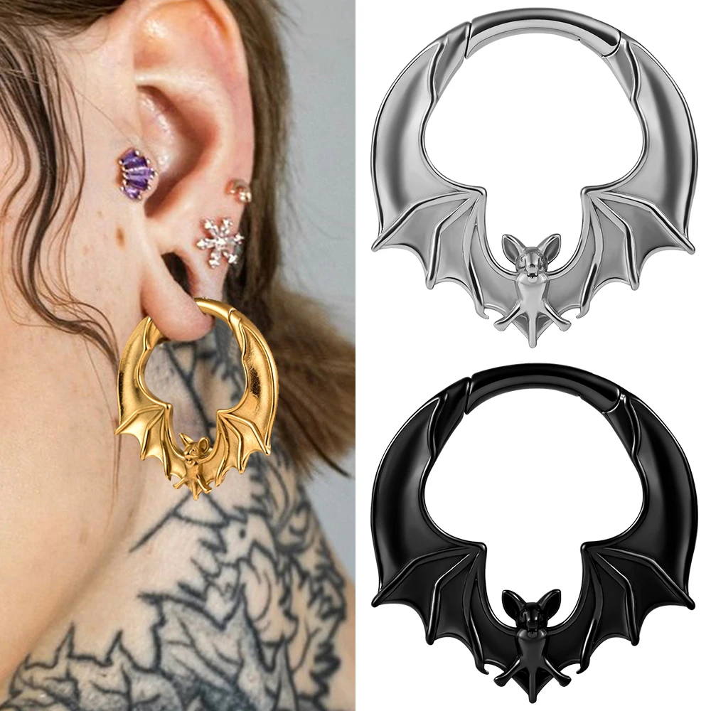 

Vankula 2PC Hypoallergenic Stainless Steel Bat Plugs Ear Gauges Weight Tunnels Piercing Expander Stretchers Fashion Body Jewelry