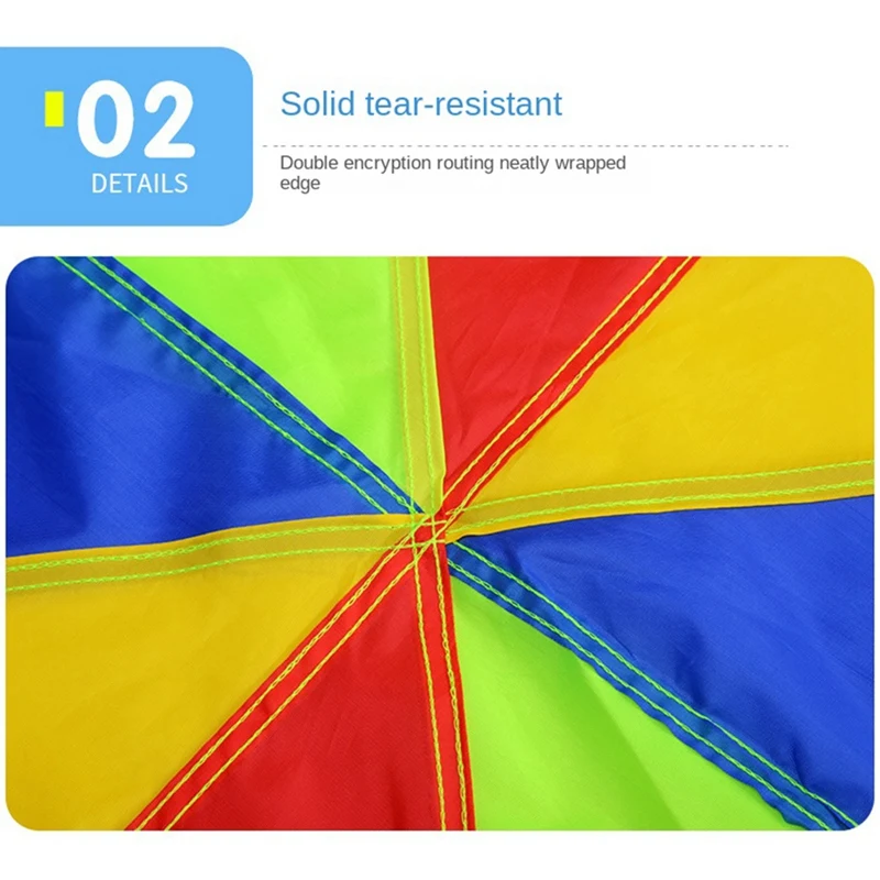 Kids Parachute Game, Rainbow Cloth Game Colorful Party Mat With Handles, Kids Outdoor Game Blanket