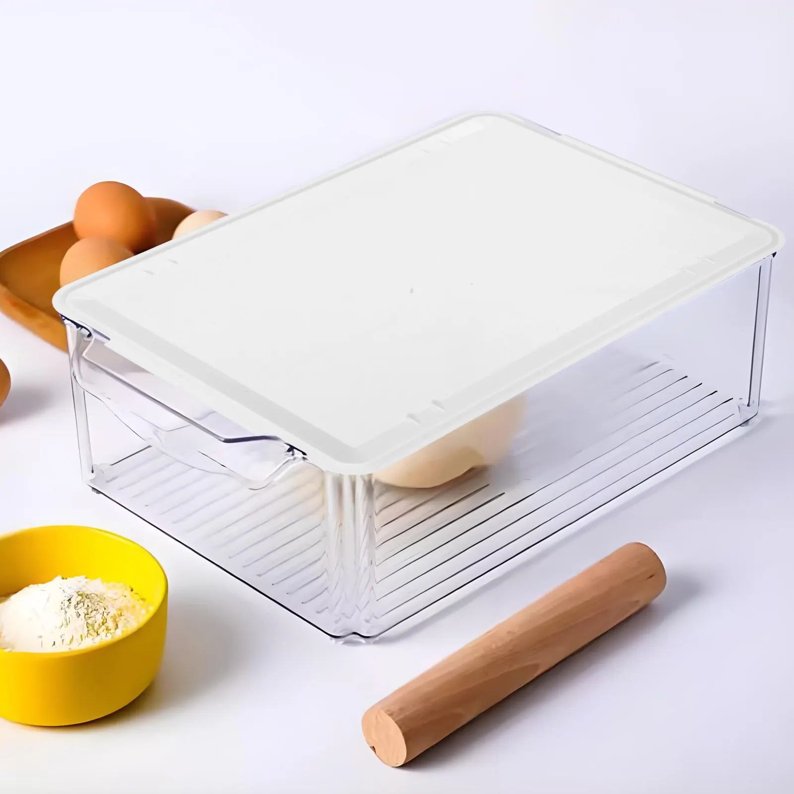Stackable Dough Proofing Box Lid Plastic Airtight Bread Keeper for Pizza Dough Storage and Baking Pizza Proofing Container Lid