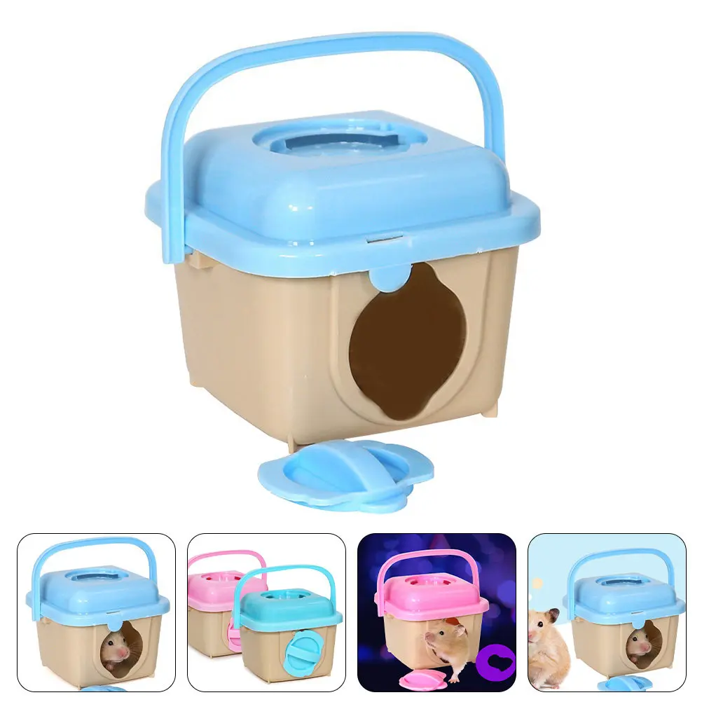 Premium Plastic Hamster Travel Carrier Portable Small Pet Cage for Squirrel Guinea Pig Chinchilla Hedgehog Camping Trip