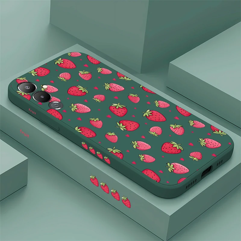 

Strawberry Painting Phone Case For Infinix Tecno Camon 50 Ultra 40 Premier 30S 17 Pova 7 Slim 6 Neo Soft Silicone TPU Cover