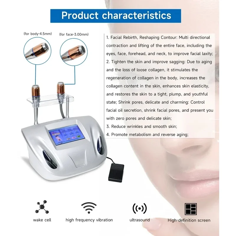 NEWGAGA Ultrasonic Machine Radar Line Engraving Facial Beauty Instrument Face Lifting Skin Rejuvenation Skin Care Device