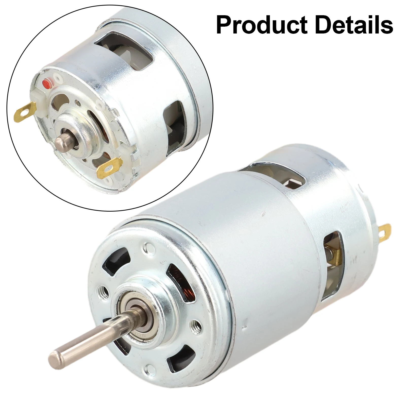 HighPower 775 DC Motor for Water Pumps Quiet For Durable Metal Double Ball Bearings 12V 24V Voltage for DIY Projects