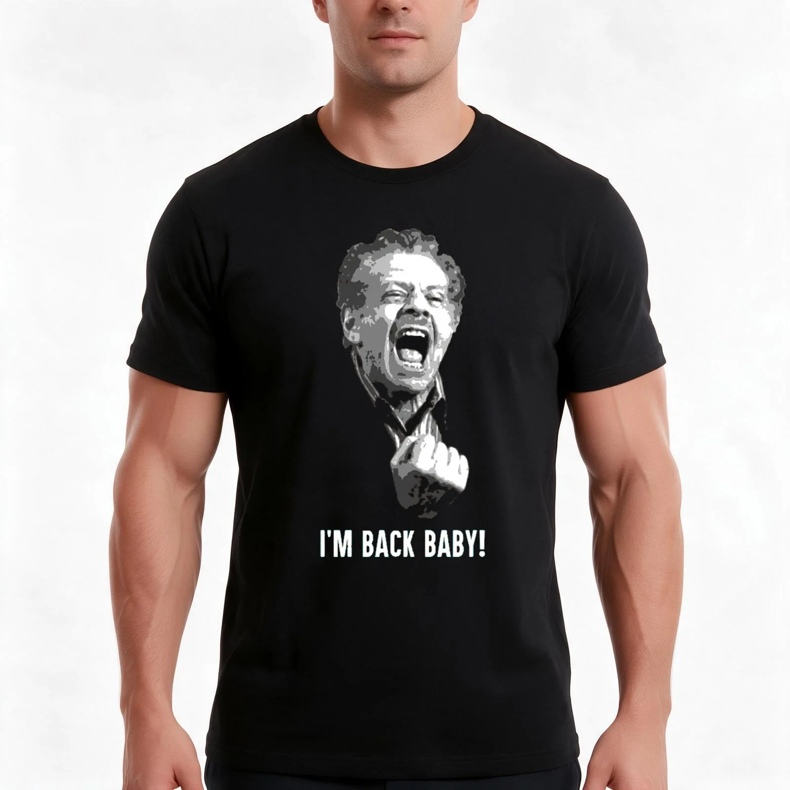 I'm back baby - Séìnféld T-Shirt, Summer Casual Cotton Tee, Oversized Streetwear Tops, Vintage Graphic Print, Unisex Men Women