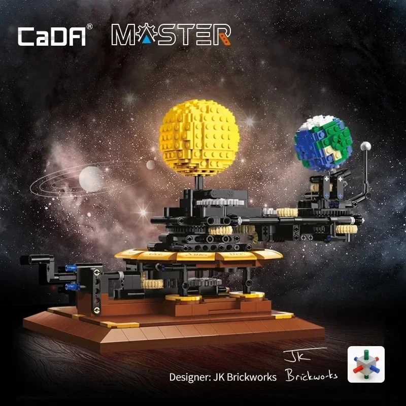 865PCS Tecnico Terra Luna e Sole Orrery Revolution Building Blocks Esperimento Scientifico Creativo Moc Mattoni Giocattoli Educativi