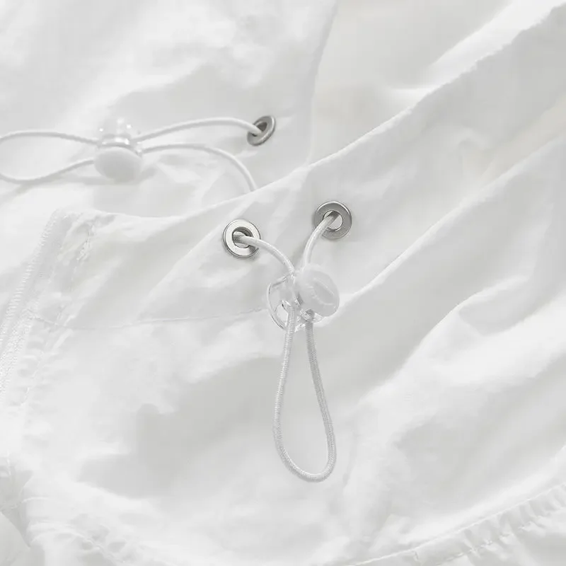 M-8XL Big Size Zipper Sweatshirt Hooded Jacket Men Summer Sun Protection Clothing Lightweight Outdoor Sportswear Long Sleeve New