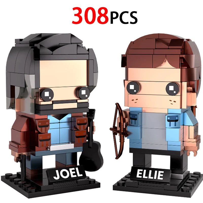 MOC last Survivored Joel and Ellie Brickheadz Building Block Set Ideas Movie Figures Model Toys Kids Gifts