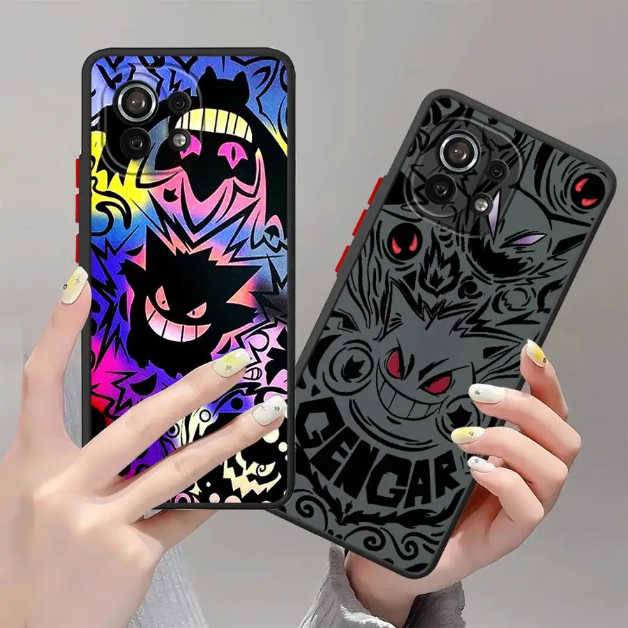 Luxury Pokemon Gengar Phone case for Xiaomi Mi 11 Lite 5G 11T 12 12X 12T Pro Poco X3 NFC Pro X4Pro5G X4NFC X5 5G C40 funda case