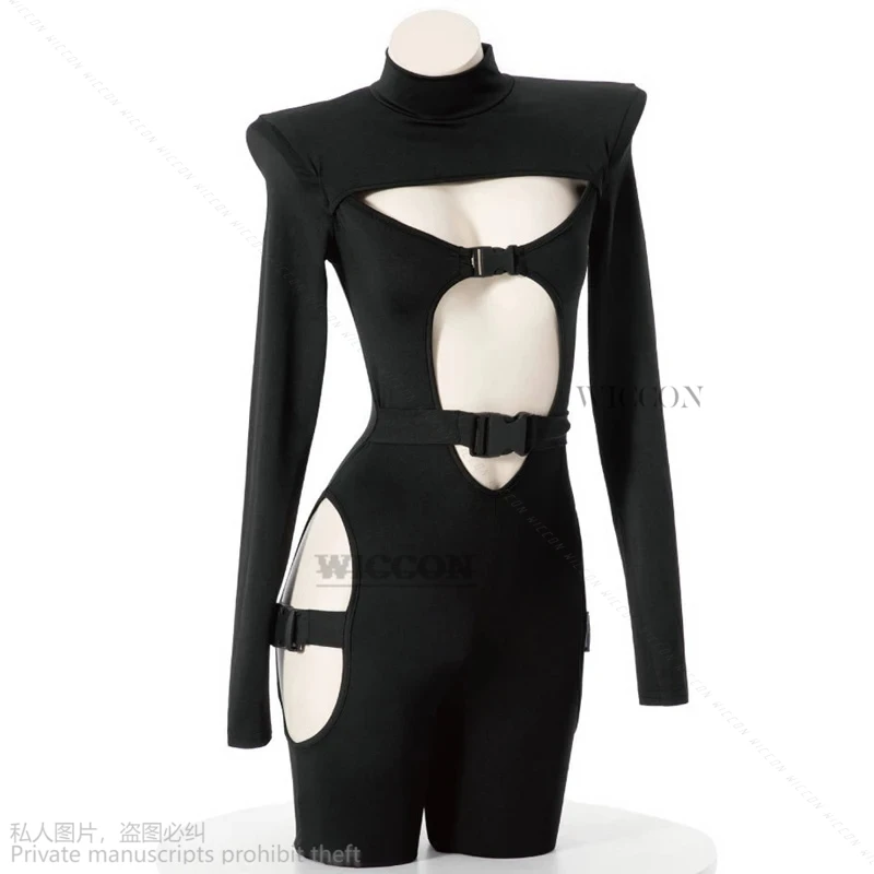 Anime Cos Vrouwen Spel Gevechtsuniform Moordenaar Agenten Strakke Jumpsuit Cosplay Anime Idool Girl Grorp Dans Kleding Bodysuit Kostuum