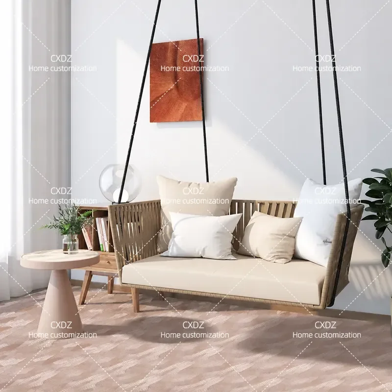 Outdoor Swing Balcony Hanging Chair Courtyard Indoor Household Single Double Rattan Hanging Basket