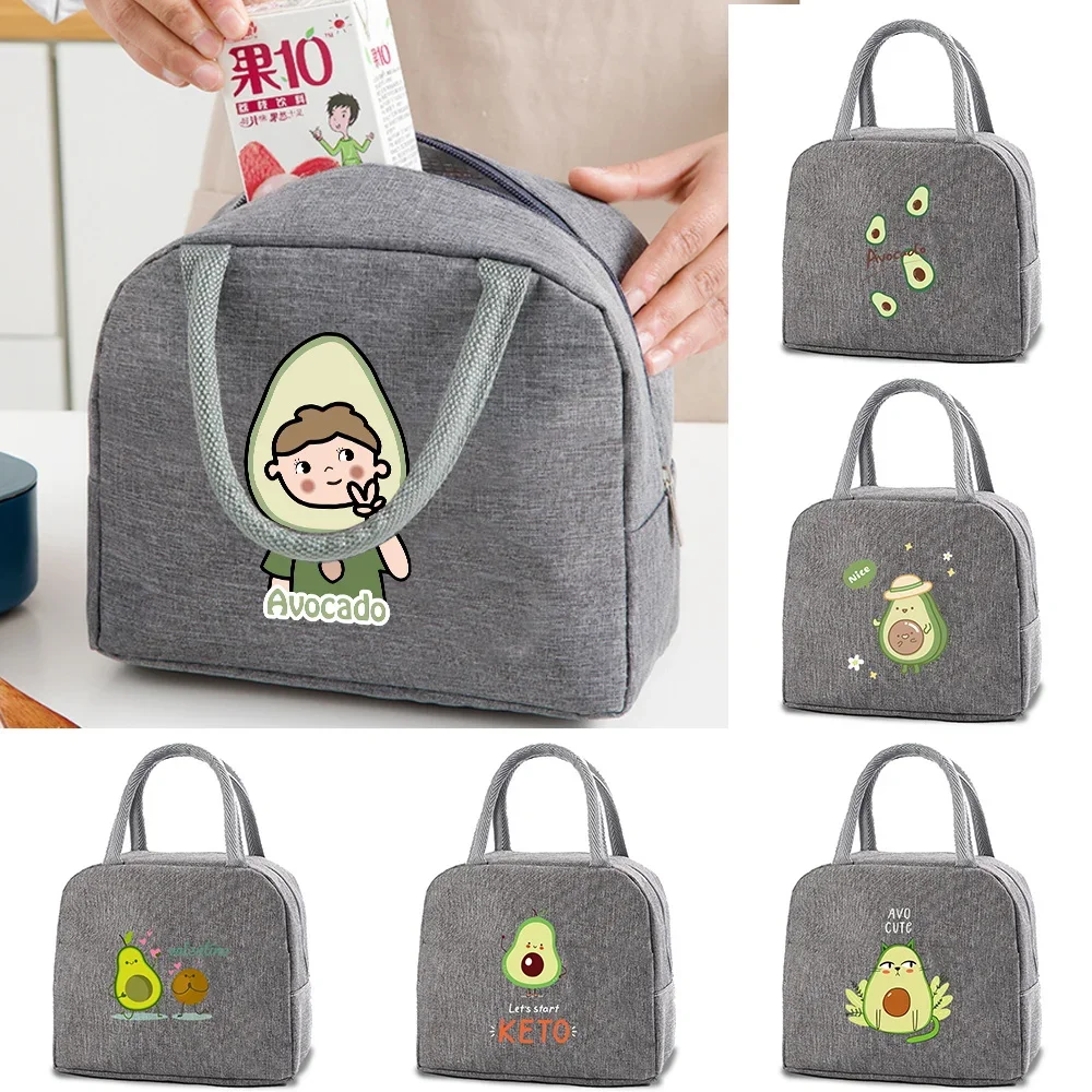 

Avocado Insulated Lunch Dinner Bag Handbags School Picnic Cooler Thermal Lunch Bags Tote Bento Pouch Container Food Storage Bag