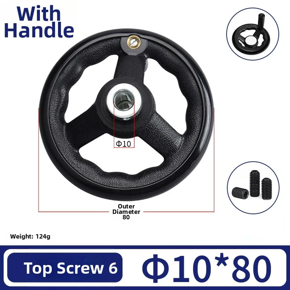 Handwheel for Machine Tools with Round Shape and 6mm Metric Thread for Direct Integration into Existing Systems