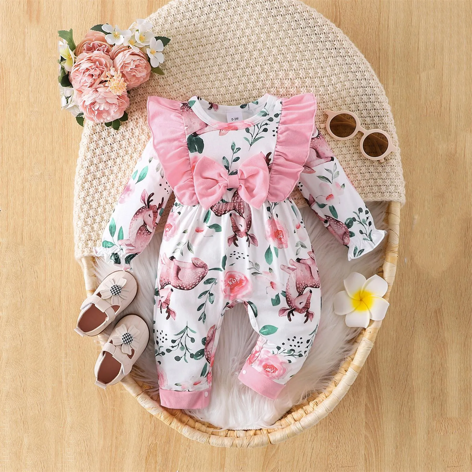 

2 т наряда для девочек, весенне-осенняя круглая одежда с длинными рукавами и рюшами и бантом для маленьких девочек, модная одежда для маленьких девочек, одежда для папы и маленькой девочки