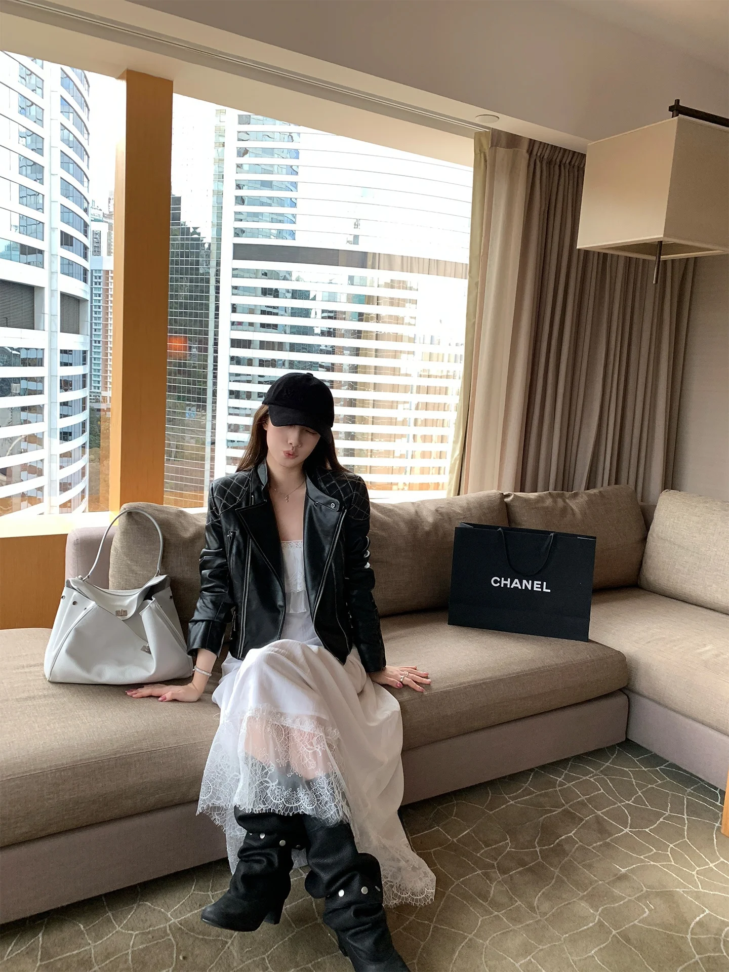 Damska kurtka skórzana Slim Fit z metalowym zamkiem błyskawicznym, wiosenna, luźna, z poliestru i PU, krótka.