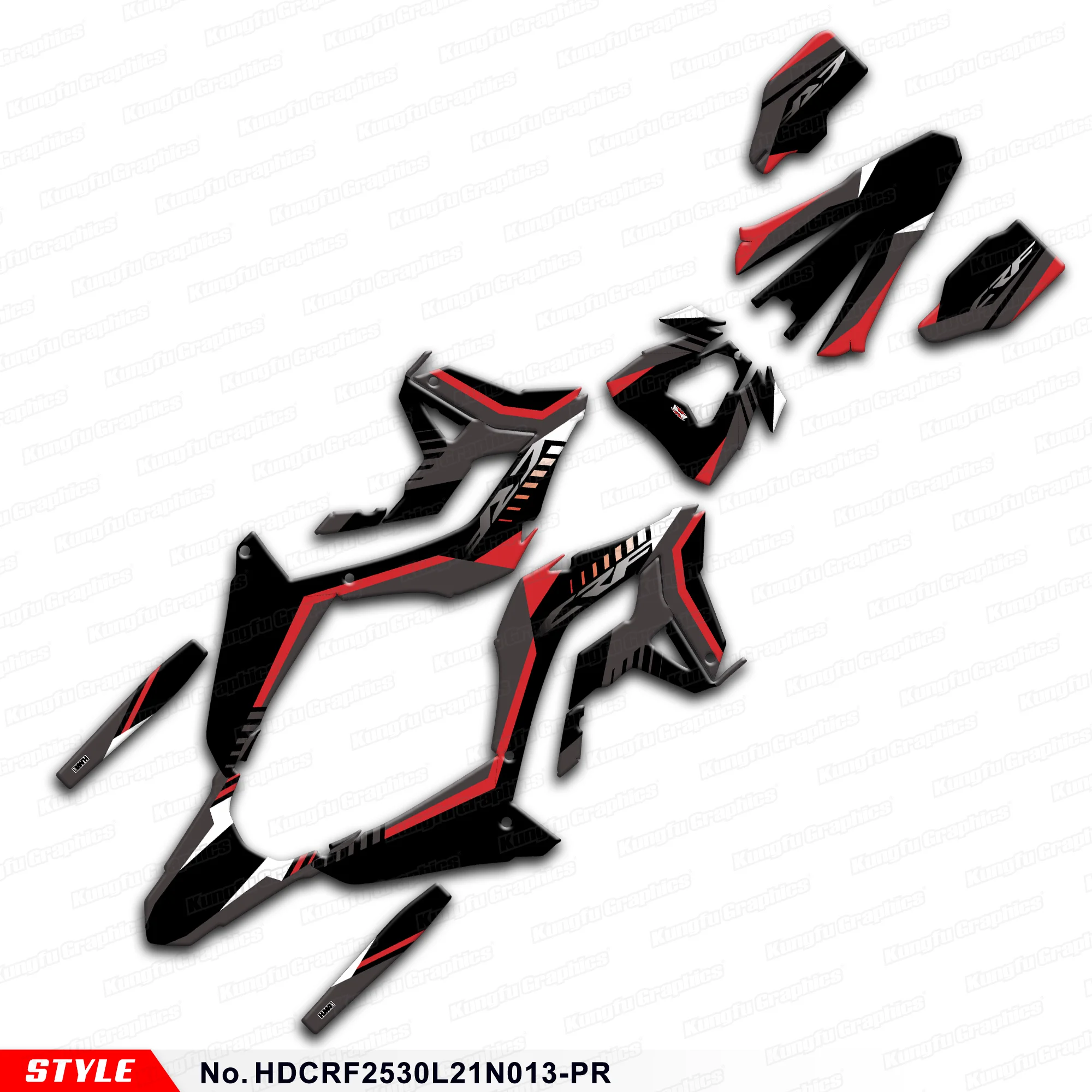 

JY Racing пользовательская мотоциклетная графическая наклейка для Honda CRF250L CRF300L CRF 250 L 300 L 2021 2022 2023, HDCRF2530L21N013-PR