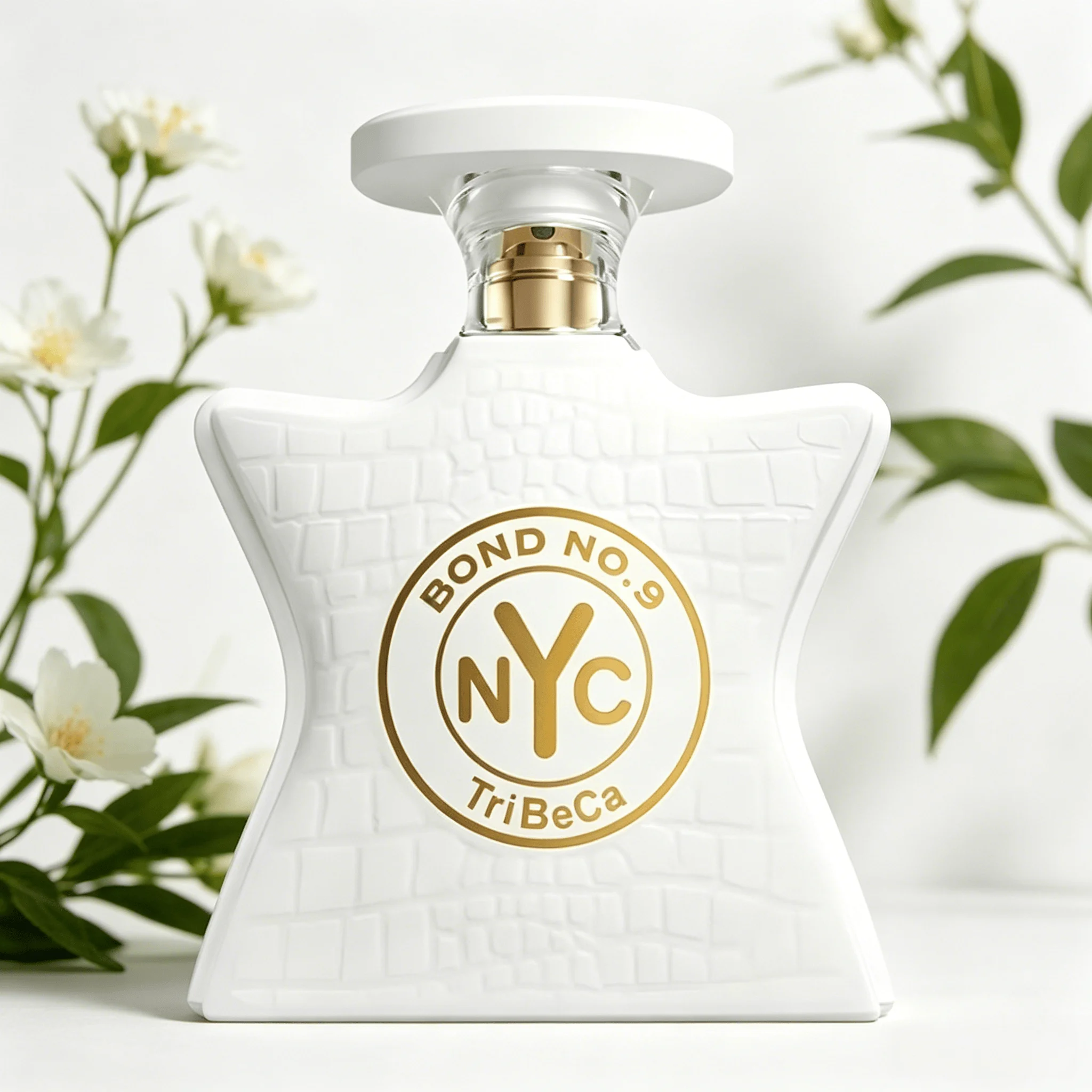 Bond No.9 TriBeCa Unisex Perfume Fresh White Floral Citrus Musk Fragrance Long Lasting White Crocodile Texture Hourglass Bottle Elegant Daily Wedding Perfume Gift for Men Women view 2