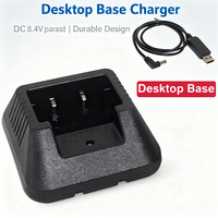 Desktop Base & Car Battery Charger USB UV - 5R - Suitable for Baofeng UV5R UV5RE UV5RA UV5R+Plus Radio Walkie Talkie