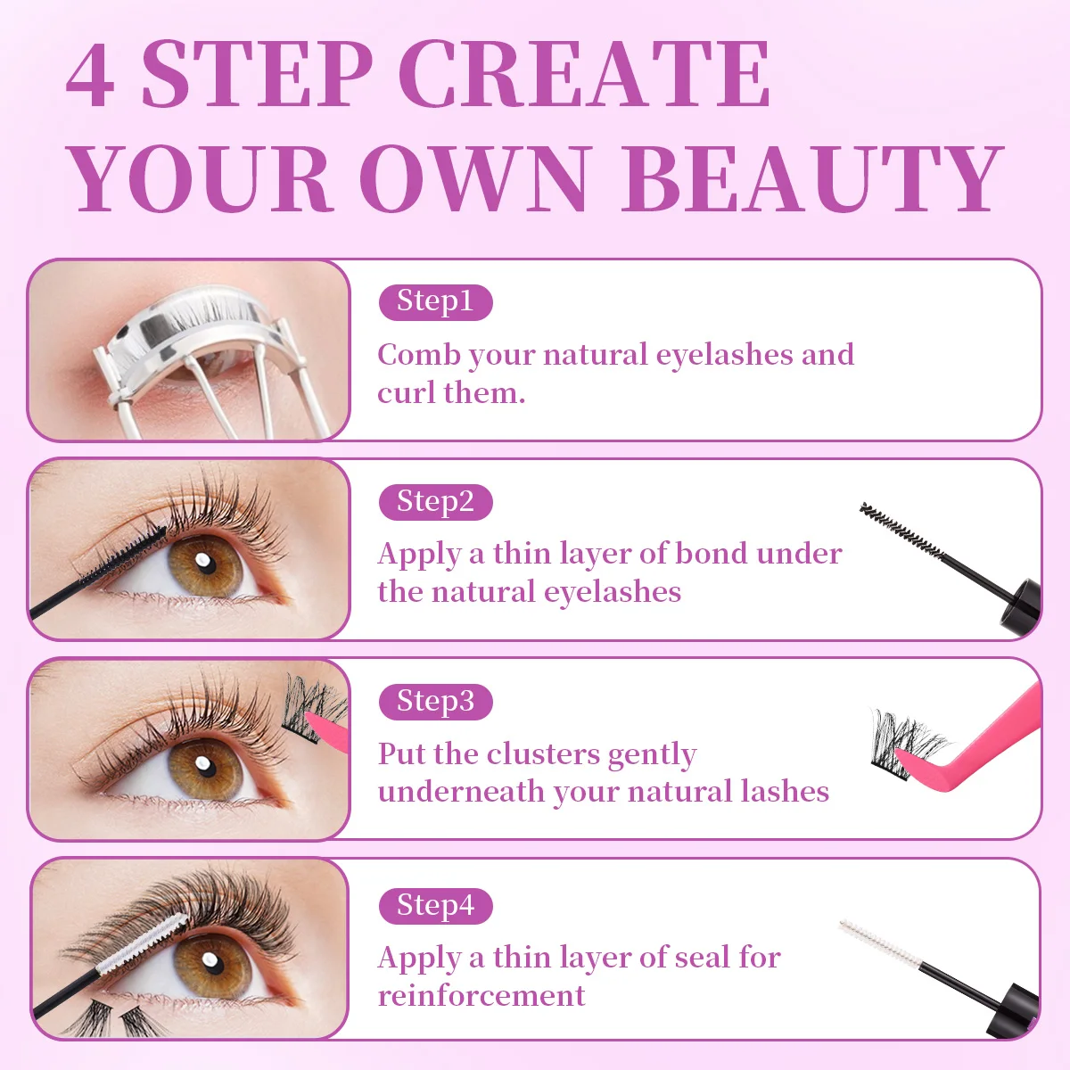 لاش بوند وختم 10 مل رموش فردية غراء وختم أدوات تمديد الرموش فائقة القوة