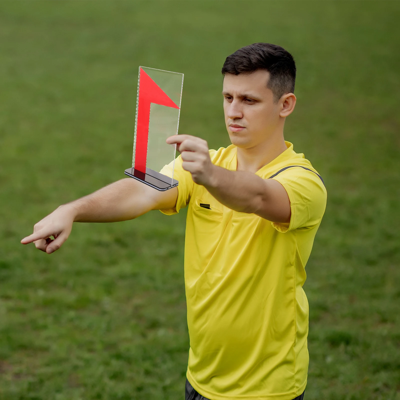 

Penalty Mark Red Flag Basketball Referee Signs Metal Decor Supplies Multi-function Cards Scoreboard Portable