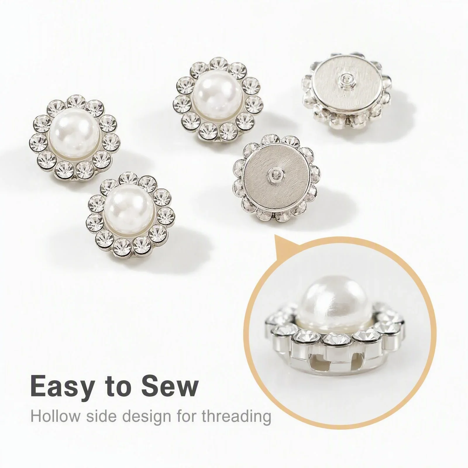 500/1000pcs 8-12mm Sunflower Flower Rhinestones Claw Sew On Glass Stones Crystal Beads for Dress Costume Garment DIY Sewing