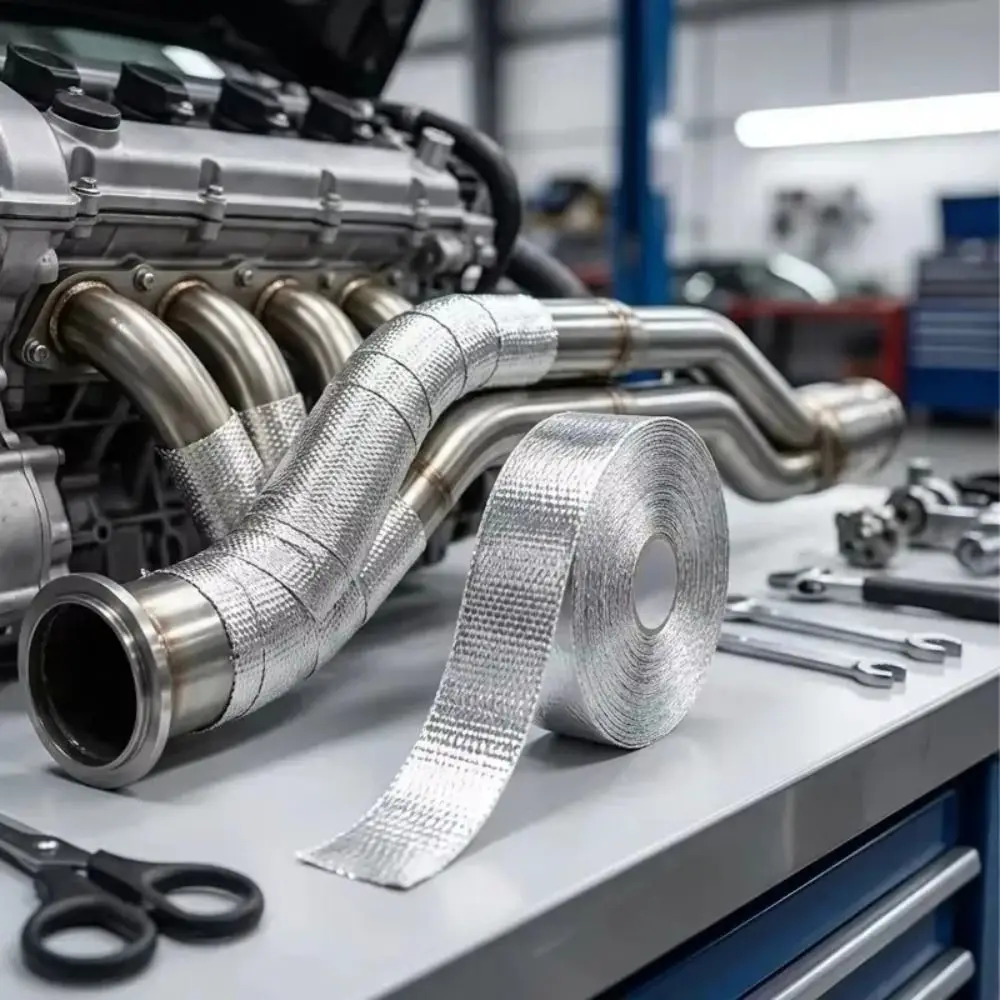 

Термостойкая лента для выхлопных труб 5 м, стекловолоконная, для водонагревателей, с алюминиевой фольгой