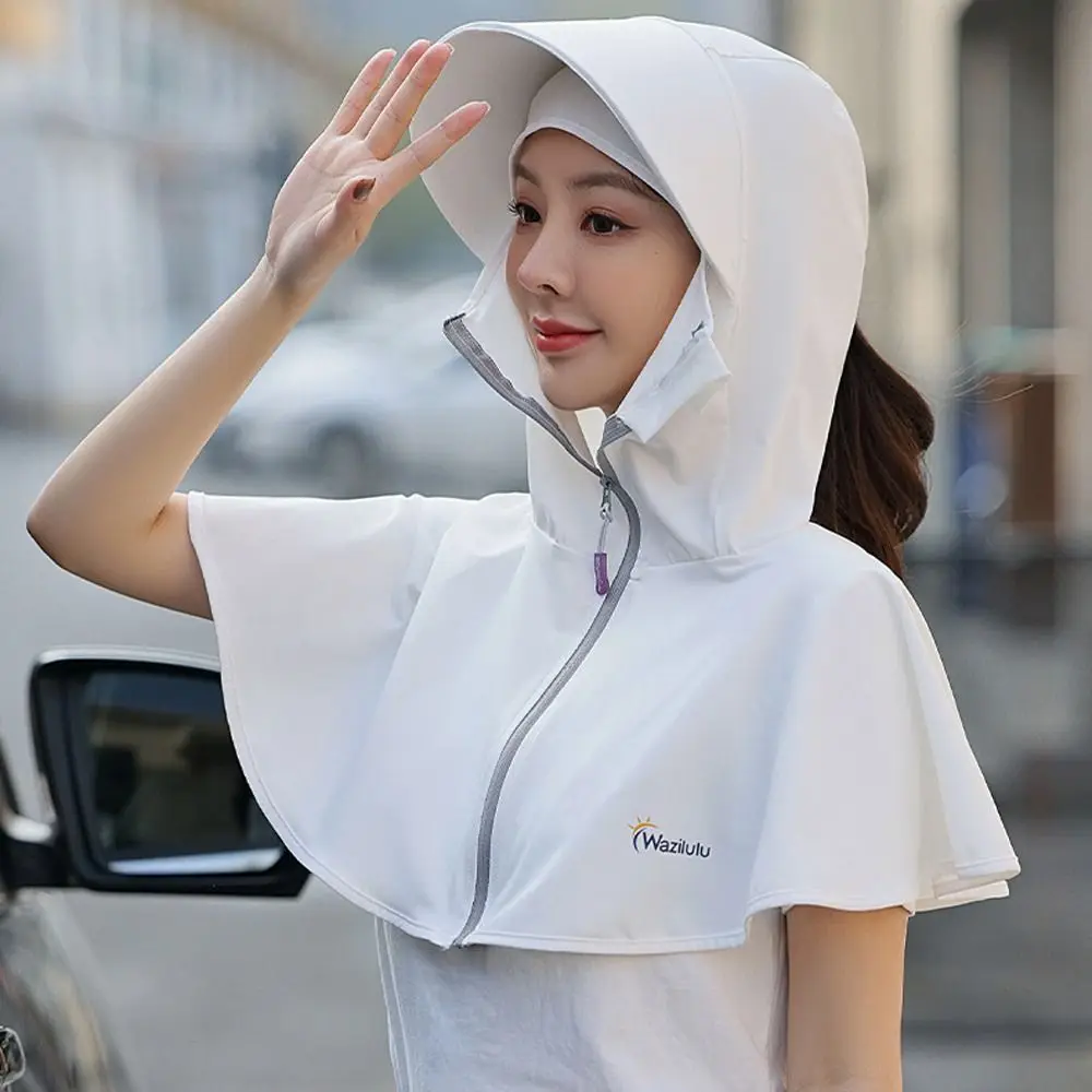 

Protection Neck Protection Face Mask Hat Hiking Wide Brim Anti-UV Protection Face Cap Cycling Sun Hat Neck Flap Cap Ice Silk